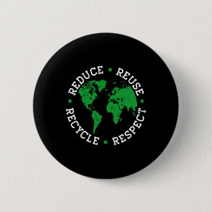 Earth Day Recycle Wiederverwendung reduzieren Resp Button