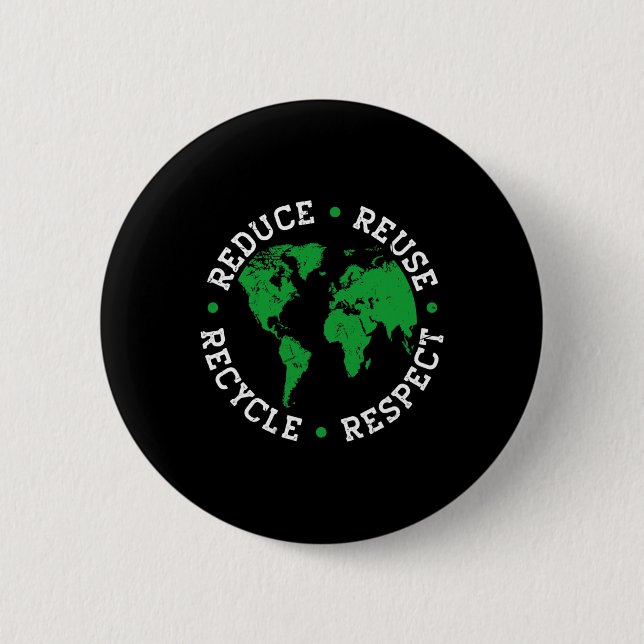 Earth Day Recycle Wiederverwendung reduzieren Resp Button (Vorderseite)