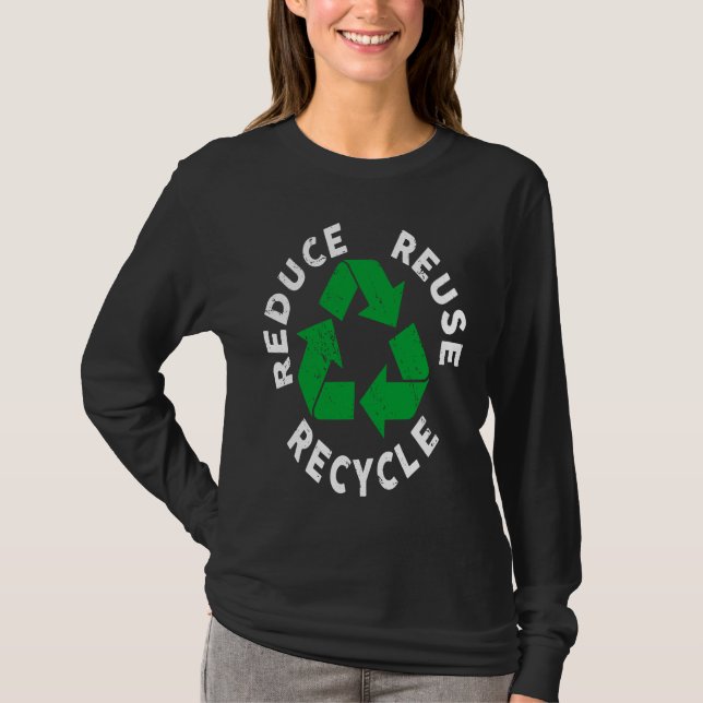Earth Day Reduce Reuse Recycle Awesome Recycling T-Shirt (Vorderseite)