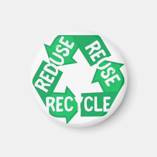 Earth Day Reduced Reuse Recycle Mobius Loop Magnet (Vorne)