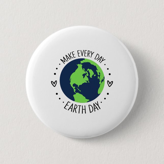 Earth Day Restore Earth Blume Rettet den Planeten Button (Vorderseite)