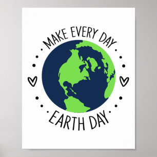 Earth Day Restore Earth Blume Rettet den Planeten Poster
