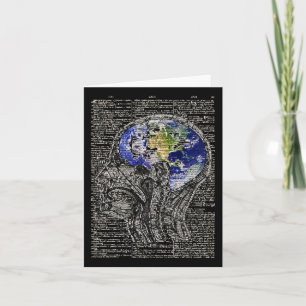Earth Day Restore Earth Brain Art rettet den Plane Karte