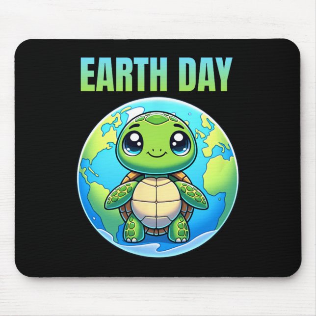 Earth Day Restore Earth Turtle 2025 Mousepad (Vorne)