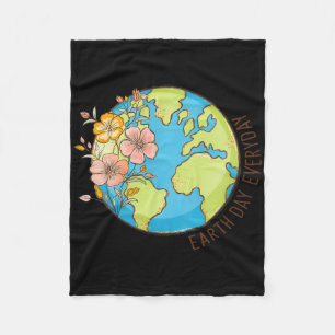 Earth Day Retro Environmental Shirt Women Fleecedecke