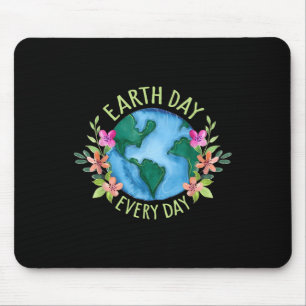Earth Day Retro Environmental Shirt Women Mousepad