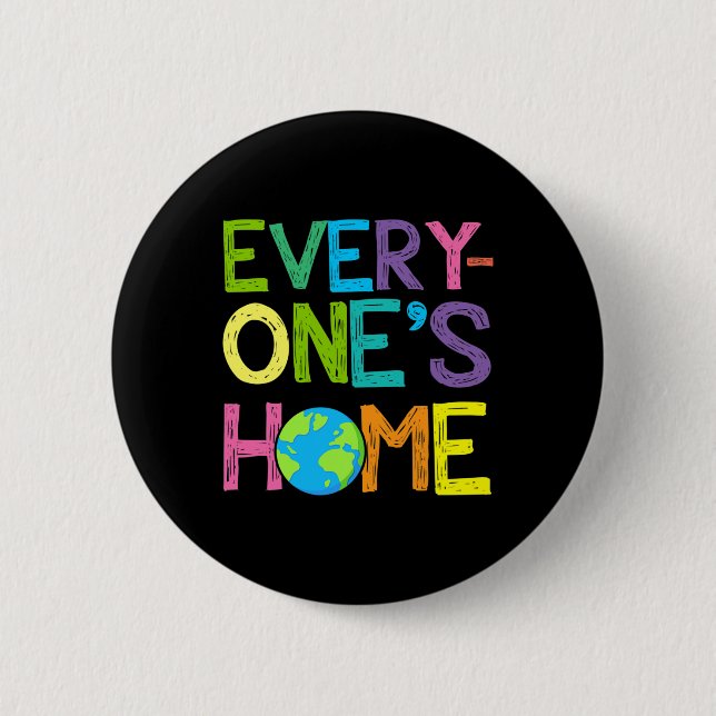 Earth Day Rette Jeder Zuhause Planet Männer Frauen Button (Vorderseite)