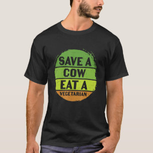 Earth Day Rettete eine Kuh essen ein vegetarisches T-Shirt
