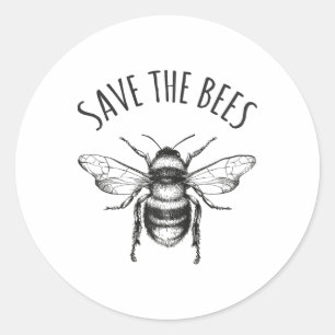Earth Day Rettete Unser Planet Rette die Bienen T Runder Aufkleber