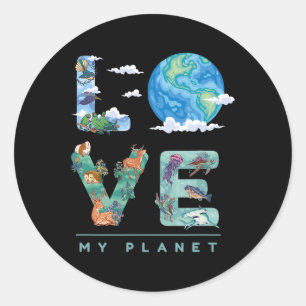 Earth Day Save the Planet Environment Öko Climate Runder Aufkleber