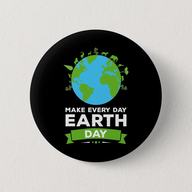 Earth Day Shirt Environment - Geschenke machen jed Button (Vorderseite)
