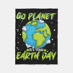 Earth Day Shirt Go Planet Es ist Ihre Erd Day Wome Fleecedecke