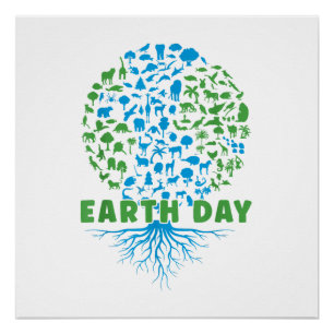 Earth Day Shirt Kinder , Frauen und Männer Niedlic Poster