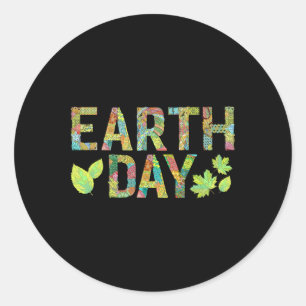 Earth Day Shirt Niedlich Earth Day Männer Frauen K Runder Aufkleber