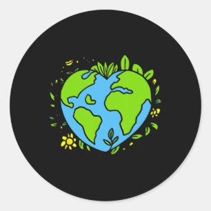 Earth Day Shirt Niedlich Earth Day Männer Frauen K Runder Aufkleber