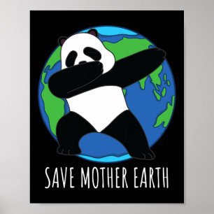 Earth Day Shirt Panda Rette Mutter Erde T Shirts C Poster