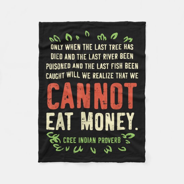 Earth Day Shirt Pro Save Environment Quote Last Tr Fleecedecke (Vorderseite)