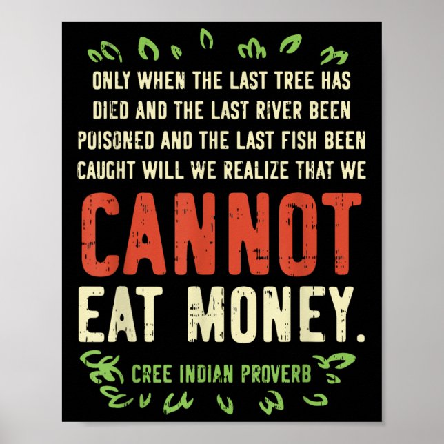 Earth Day Shirt Pro Save Environment Quote Last Tr Poster (Vorne)