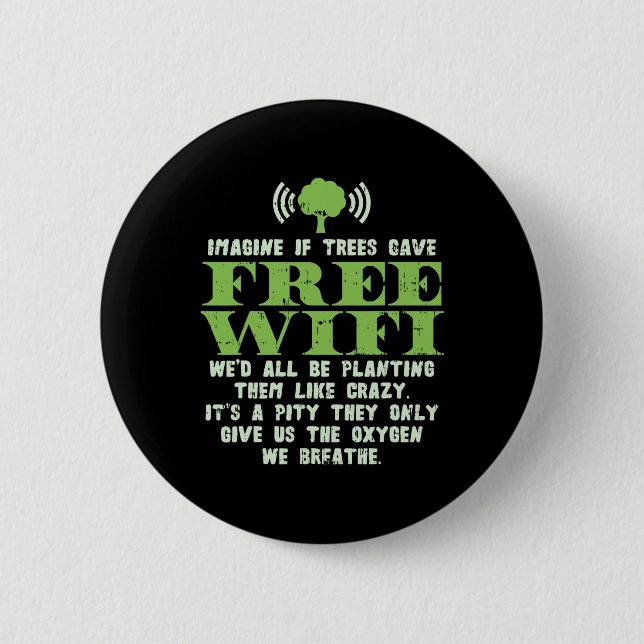 Earth Day Shirt Rette Öko Environment, wenn Bäume  Button (Vorderseite)