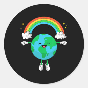 Earth Day Shirts Frauen Männer Happy Earth Day Rai Runder Aufkleber