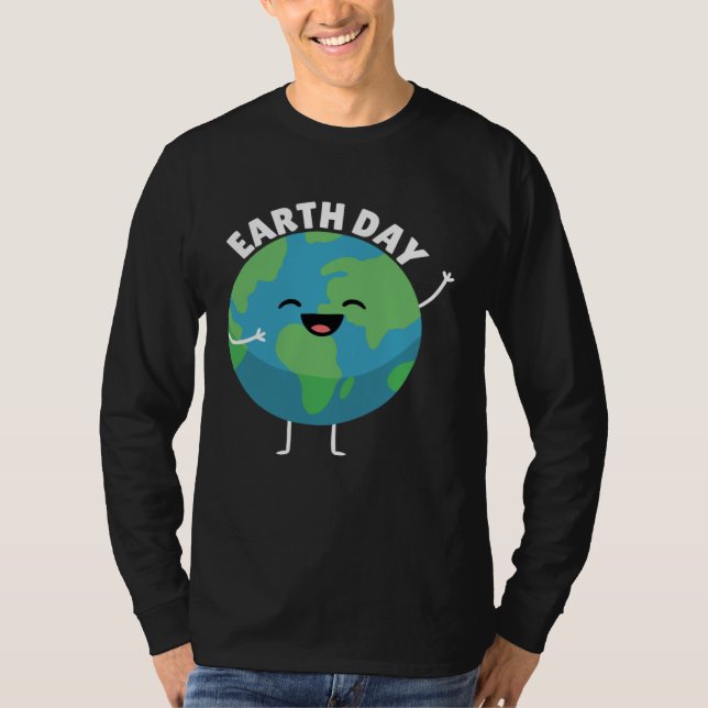 Earth Day Smiling Planet  Mother Earth Nature T-Shirt (Vorderseite)