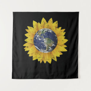 Earth Day Sonnenblumen Geschenke Wandteppich