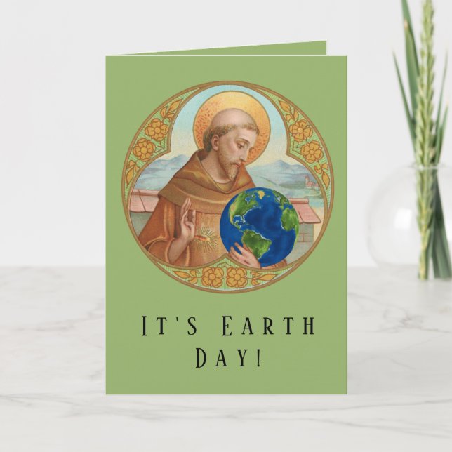 Earth Day & St. Francis of Assisi Karte (Vorderseite)