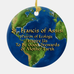 Earth Day & St. Francis of Assisi Keramik Ornament