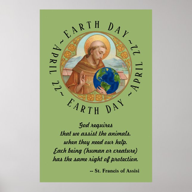 Earth Day & St. Francis of Assisi Poster (Vorne)