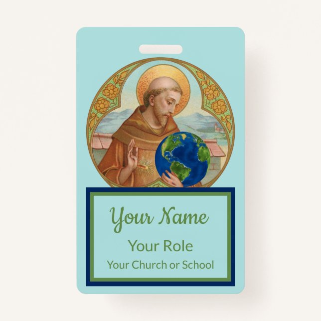 Earth Day & St. Francis of Assisi (Stil 3) Ausweis (Vorderseite)