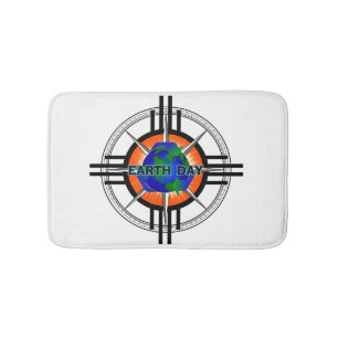 Earth Day Star Crown Bath Mat Badematte