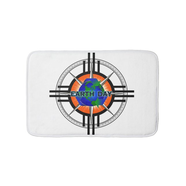 Earth Day Star Crown Bath Mat Badematte (Vorderseite)