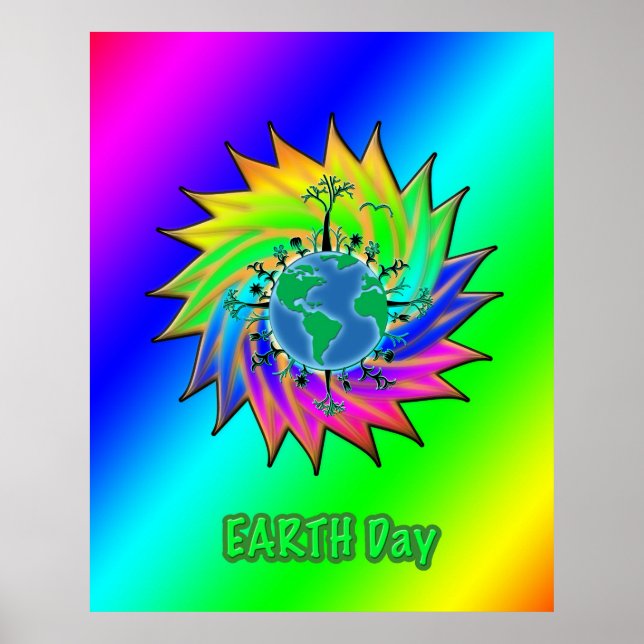 Earth Day ~ Sunburst Poster (Vorne)