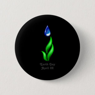 Earth Day T-Shirt  Button