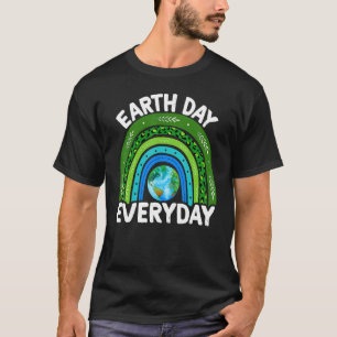 Earth Day Teacher Earth Day Jeden Rainbow Eart T-Shirt