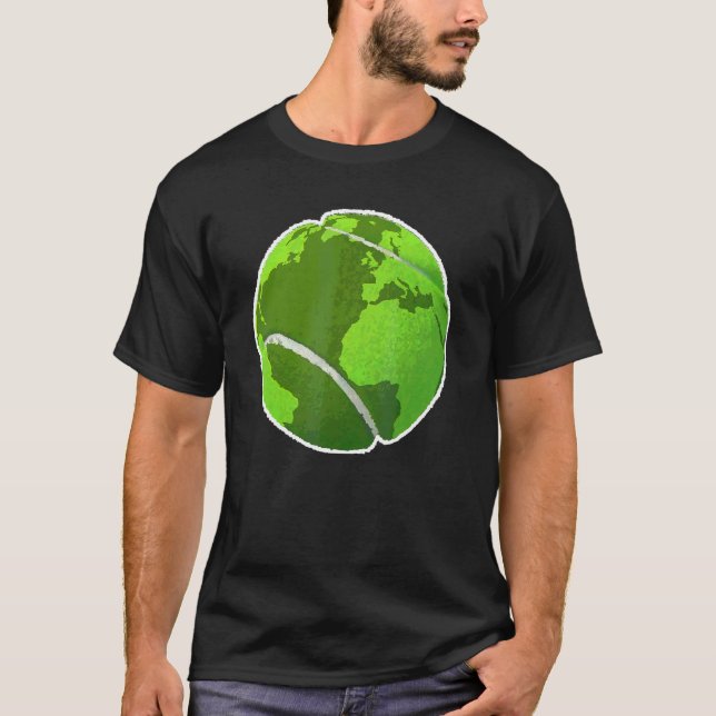 Earth Day Tennis Ball für Umweltschützer & Zehn T-Shirt (Vorderseite)