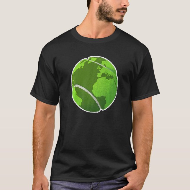 Earth Day Tennis Ball für Umweltschützer & Zehn T-Shirt (Vorderseite)