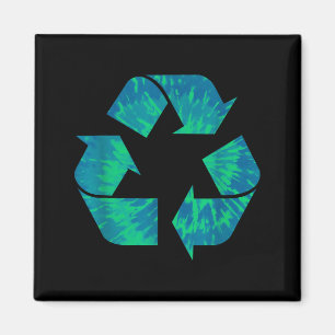 Earth Day Tie Dye Recycling-Symbol Recycling Tie D Magnet