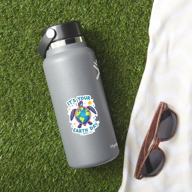 Earth Day Turtle Design April 22 For Nature Lovers Aufkleber (HydroFlask Insitu)