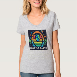 Earth Day V-Neck Nachhaltig Earth Liebe T-Shirt