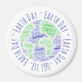 Earth Day Word Art Magnet