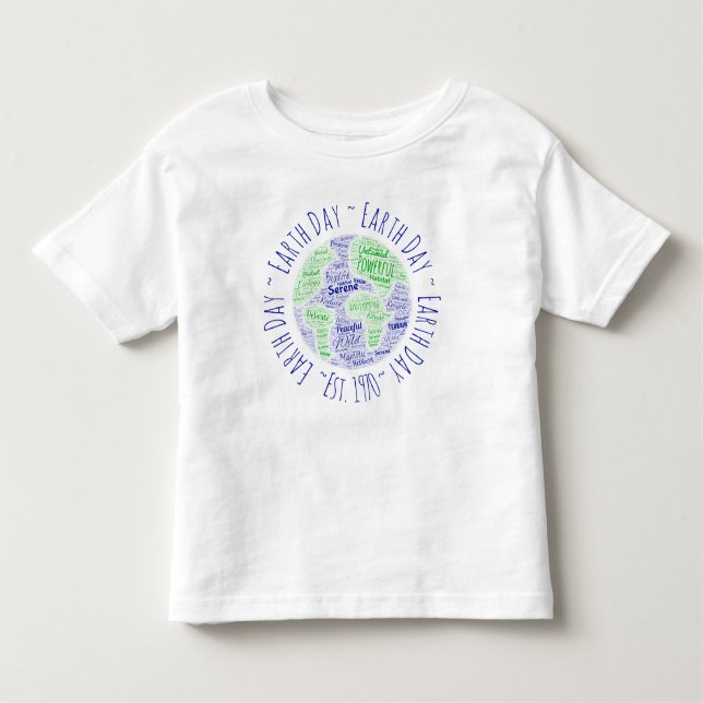 Earth Day Word Art T - Shirt (Vorderseite)
