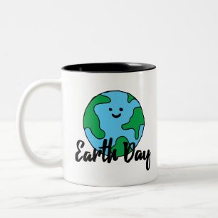 Earth Day World Ecofriendly Icon Happy Earth Clipa Zweifarbige Tasse