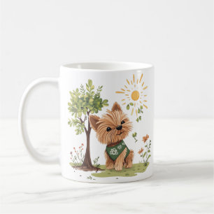 Earth Day Yorkie Dog Garening Kaffeetasse
