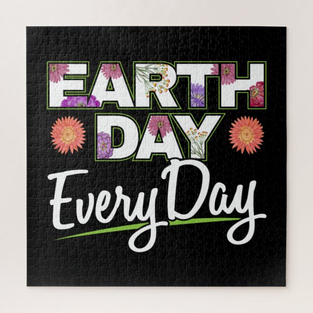 Earth Day - Zinnia Blume Nature Lover Puzzle (Vertikal)