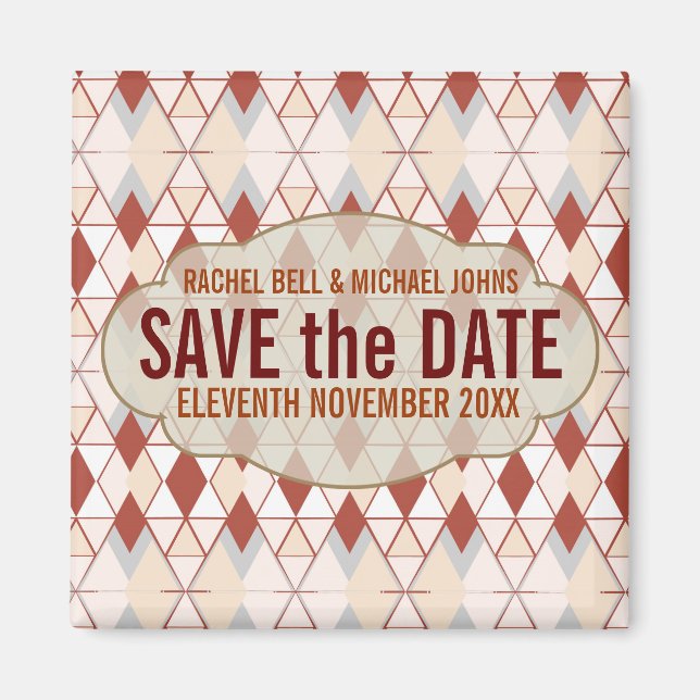 Earth Diamonds SavetheDate Magnet (Vorne)