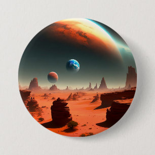 Earth Dies sind Mars, die das Button-Abzeichen ruf Button