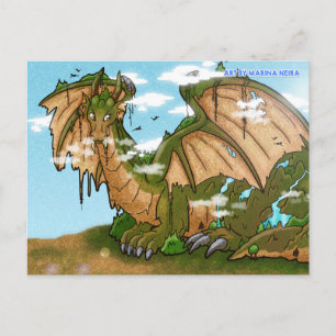 Earth Dragon Mountain Postcard Postkarte