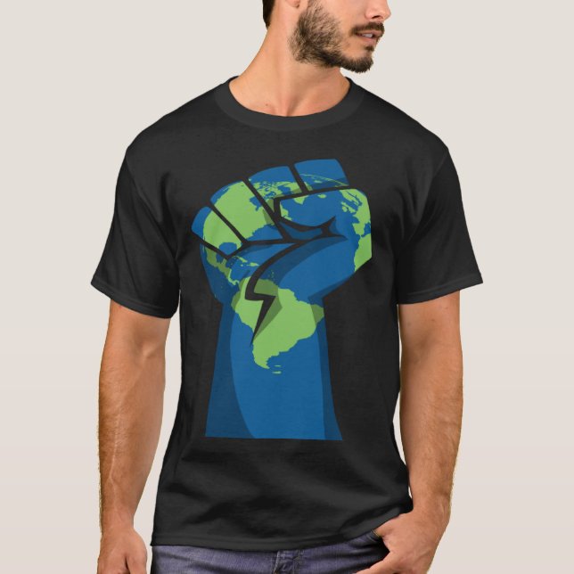 Earth Fist RESIST Climate Change T-Shirt (Vorderseite)