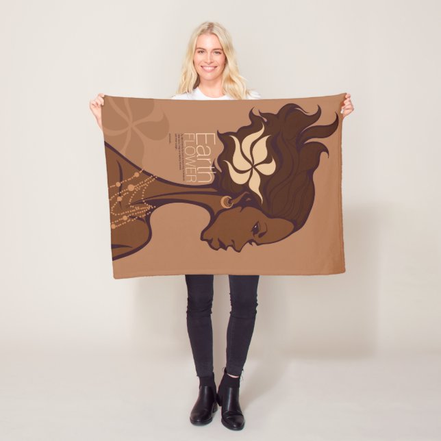 EARTH FLOWER FLEECEDECKE (Beispiel)